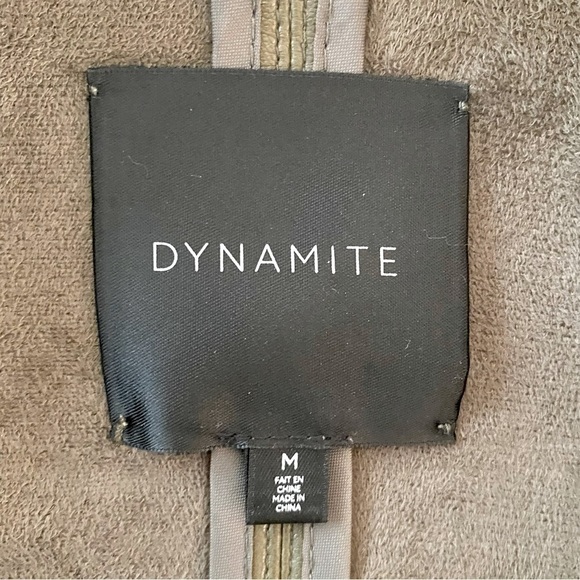DYNAMITE Cropped Faux Leather and Suede Jacket - Picture 3 of 9